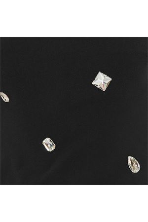 Crystal Embroidered One Shoulder Mini Dress DAVID KOMA | PF25DK77DBLACKSILVER